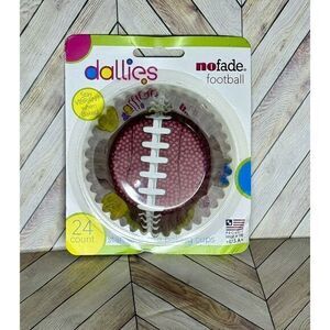 Dallies No Fade‎ Cupcake Liner Baking Cups Football Sports 24 ct Birthday Party